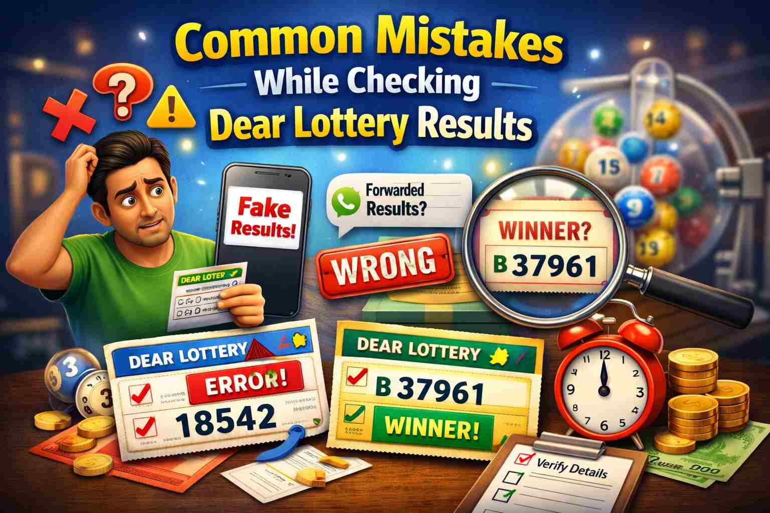 Common Mistakes People do While Checking Dear Lottery Results