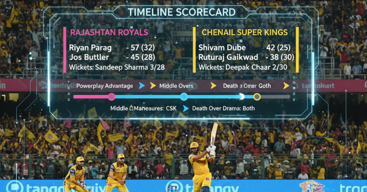 Rajasthan Royals vs Chennai Super Kings timeline Scorecard